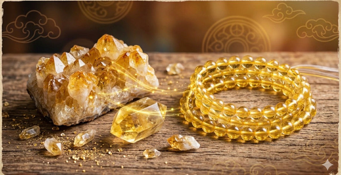 YUANRA citrine crystal bracelet for abundance and confidence