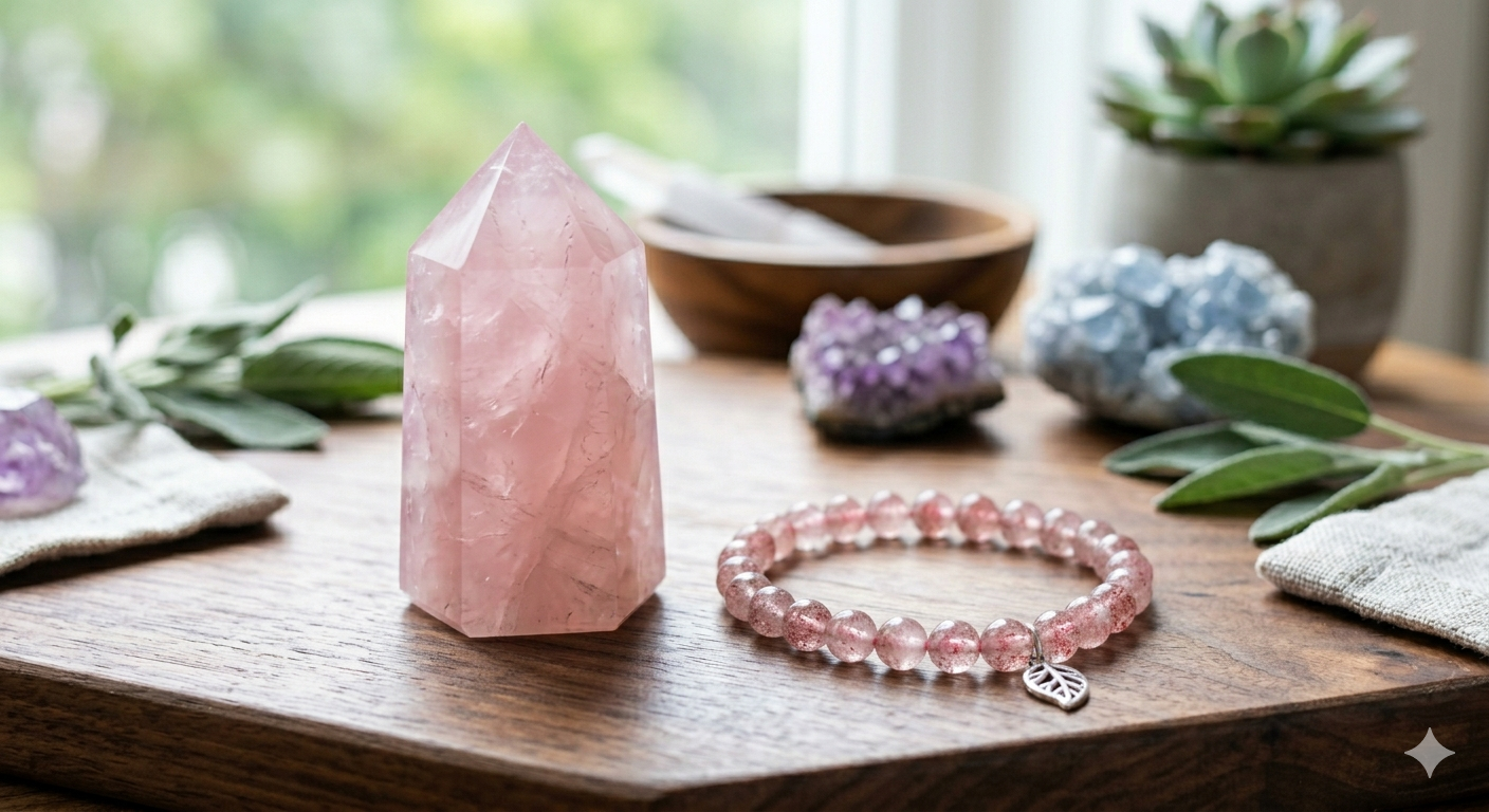 Red and purple crystal bracelets for the Fire element in BaZi by YUANRA