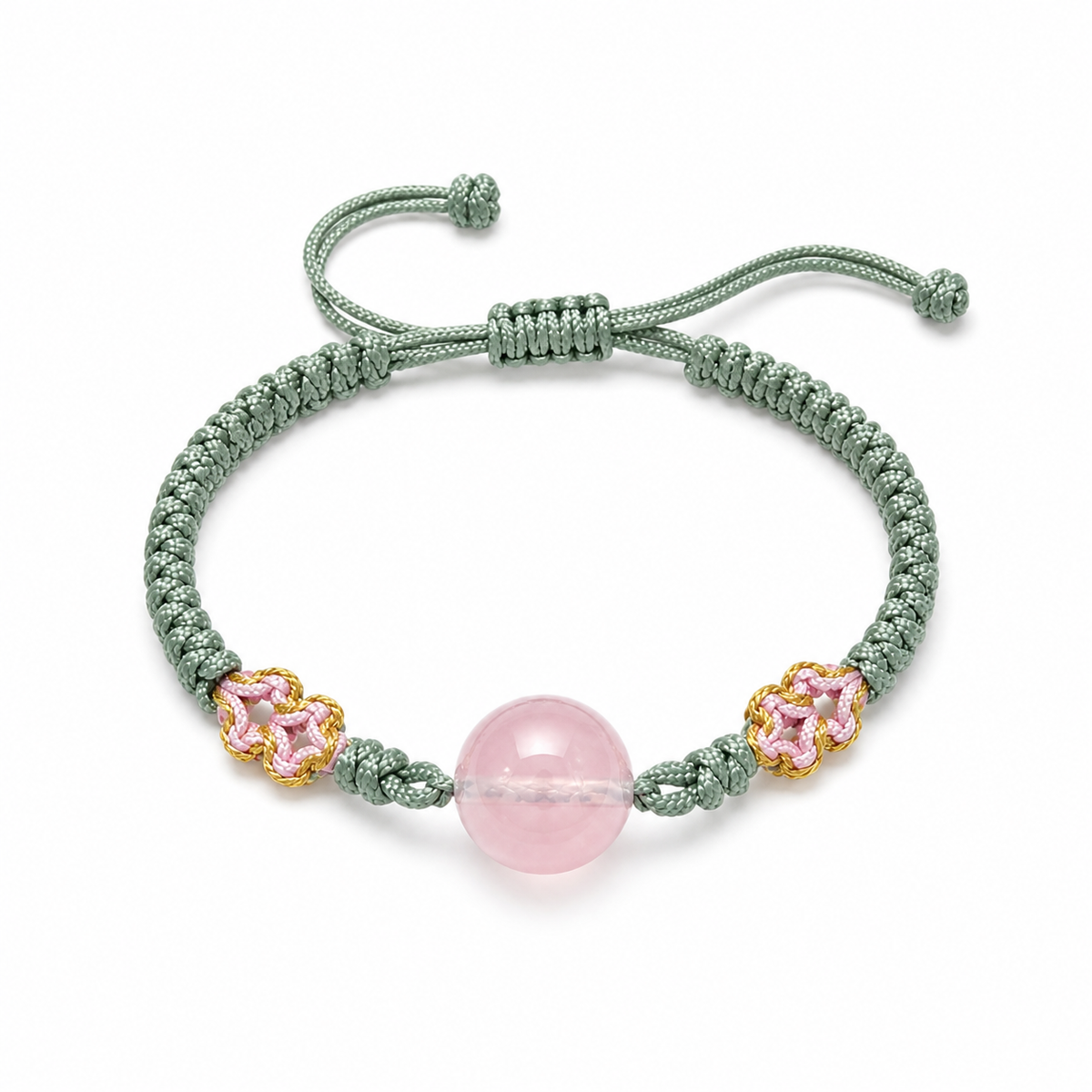 Rose Quartz Woven Bracelet – Self-Love & Romance