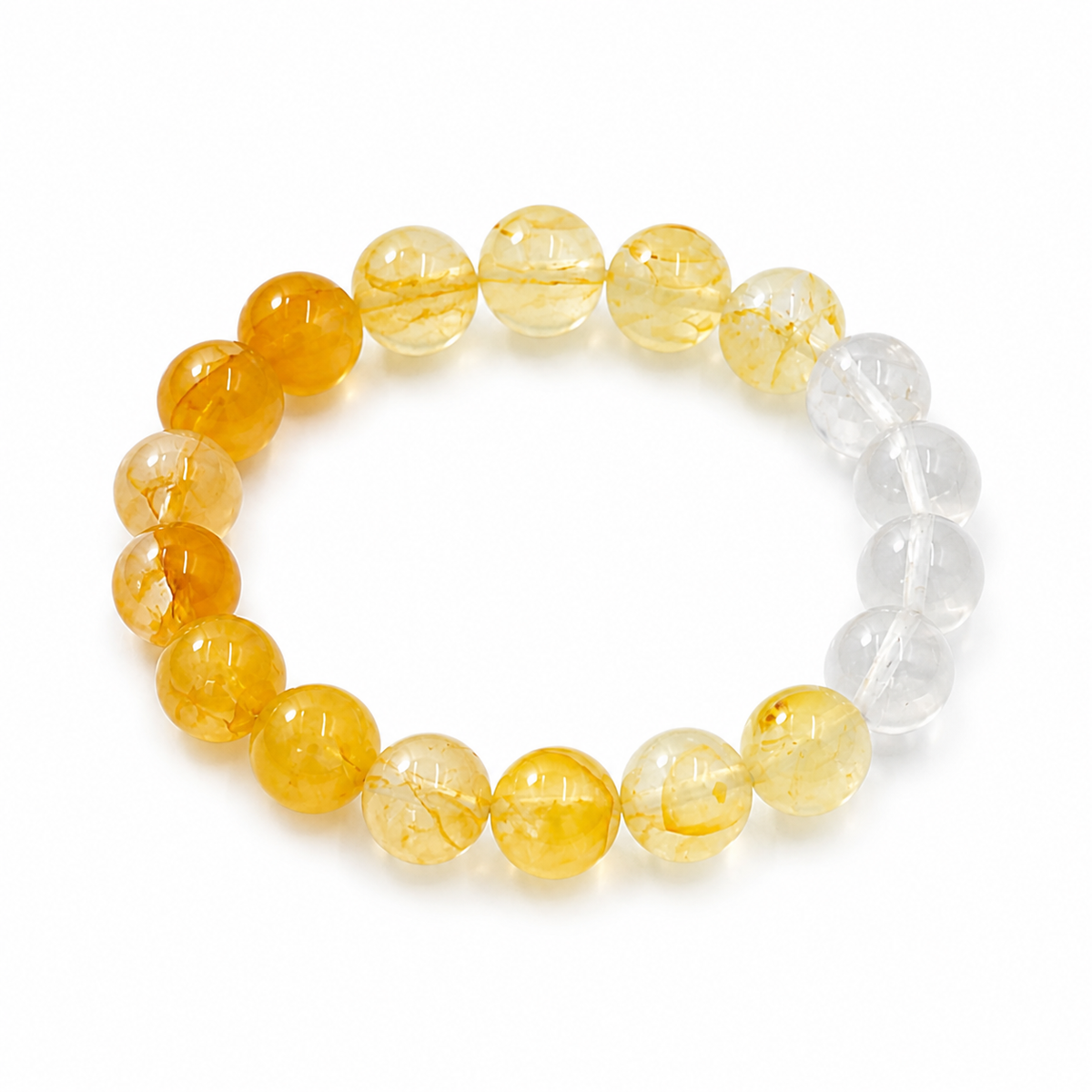 Yellow Hematoid Quartz Bracelet – Confidence & Warmth