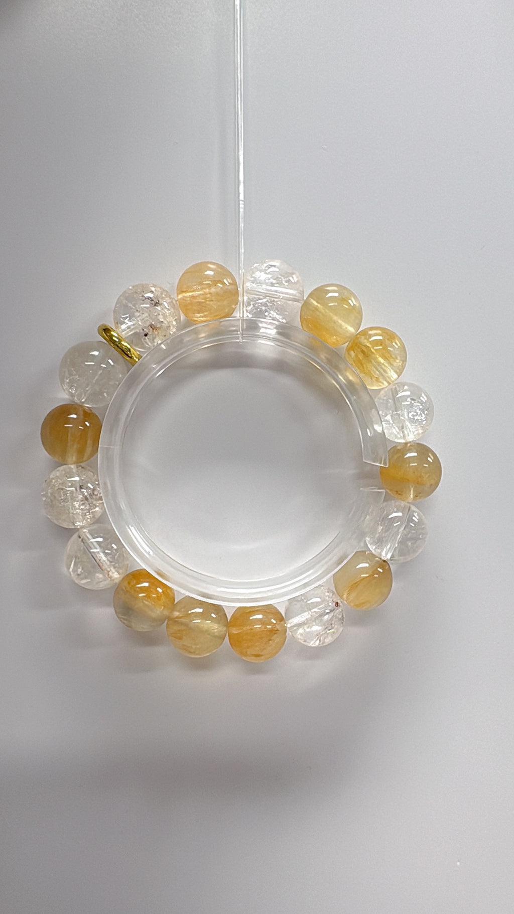 Yellow Fluorite & Aqua Aura Bracelet – Clarity & Spirit