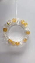 Yellow Fluorite & Aqua Aura Bracelet – Clarity & Spirit
