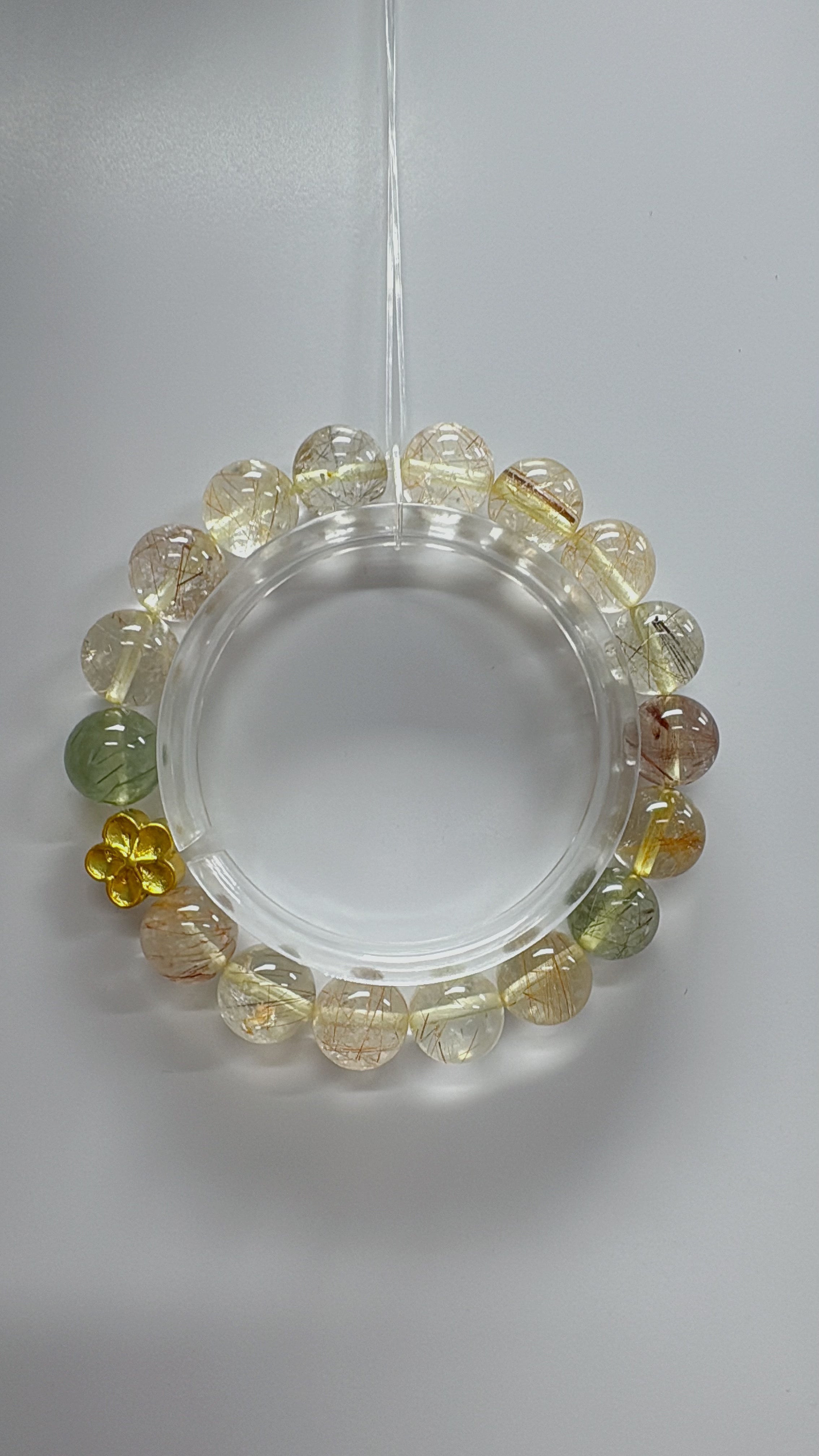 Rutilated Quartz Love Bracelet | Peach Blossom · Romance Fortune · Attraction Crystal