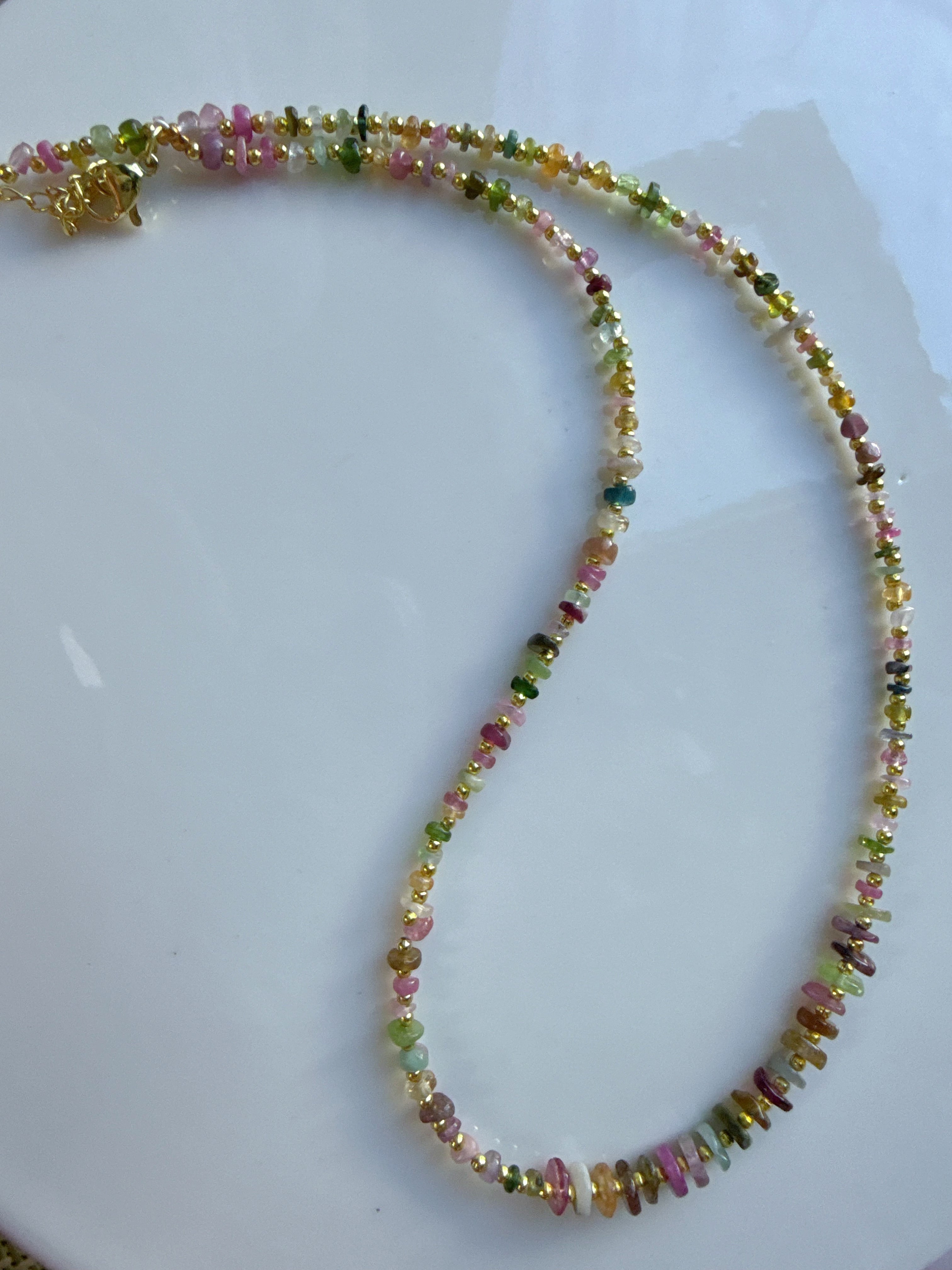 Tourmaline Freeform Necklace – Rainbow Energy & Joy