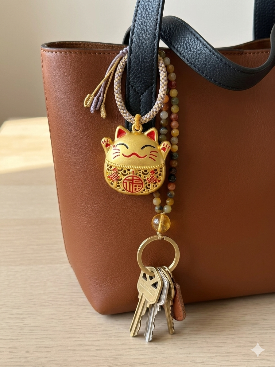 Lucky Cat Charm Bracelet – Fortune & Prosperity
