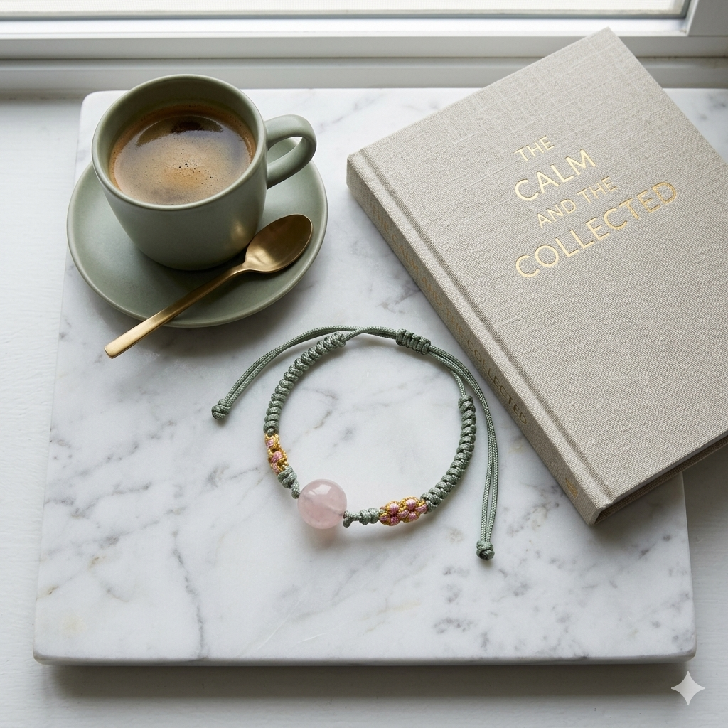 Rose Quartz Woven Bracelet – Self-Love & Romance