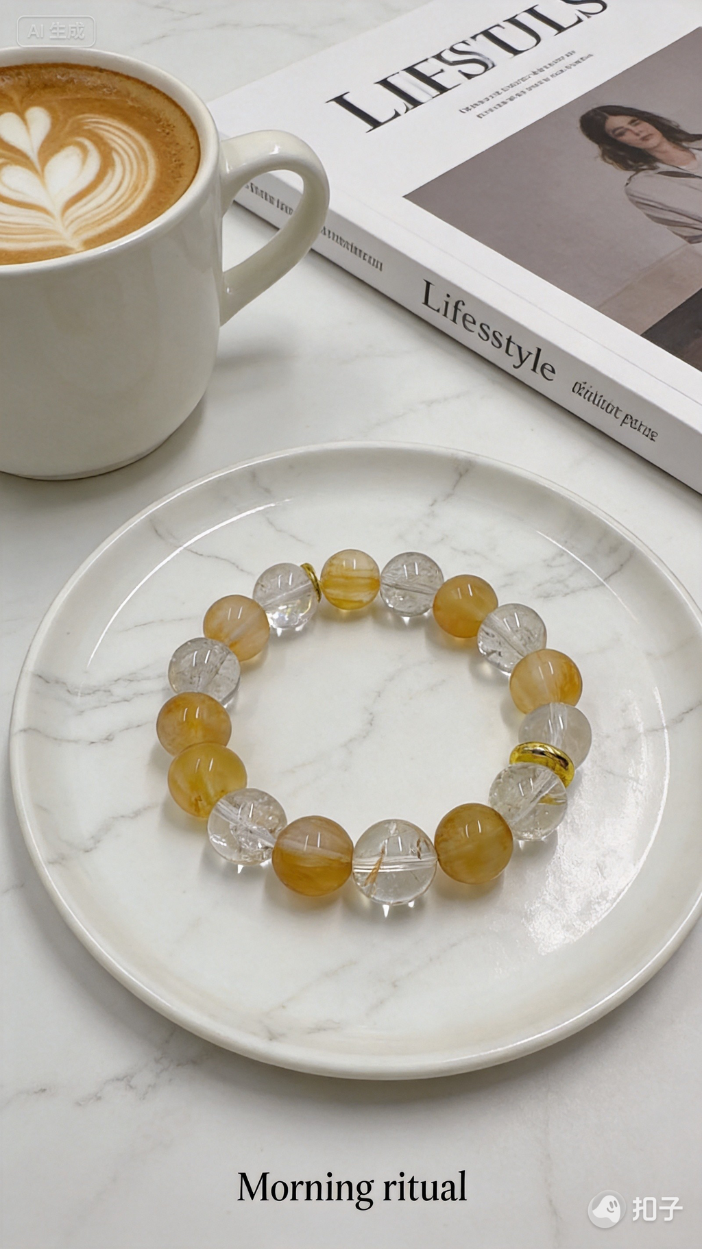 Yellow Fluorite & Aqua Aura Bracelet – Clarity & Spirit