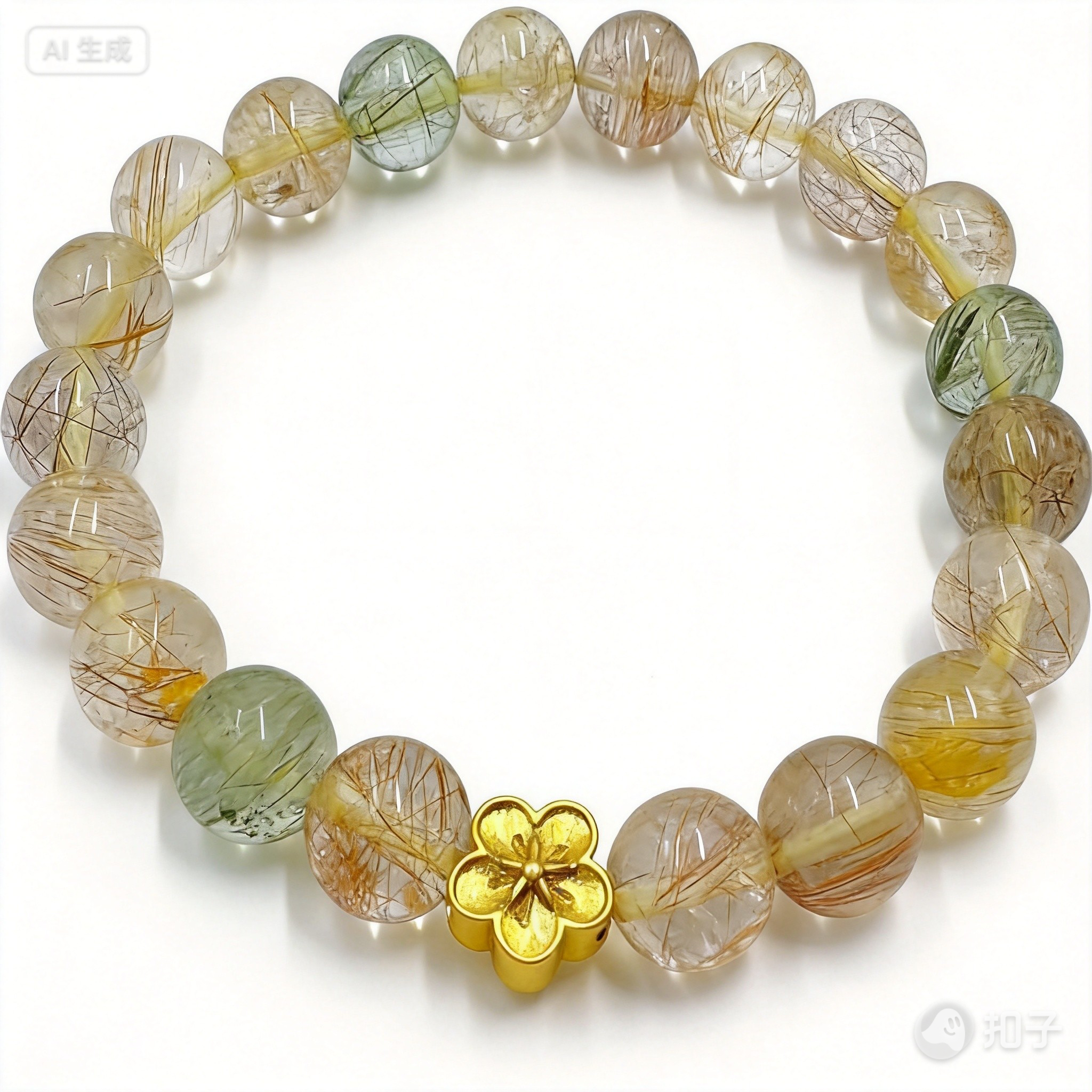 Rutilated Quartz Bracelet – Romance & Peach Blossom Luck