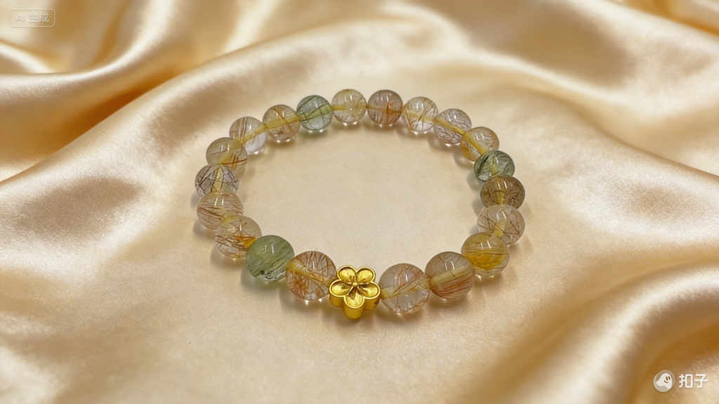 Rutilated Quartz Bracelet – Romance & Peach Blossom Luck