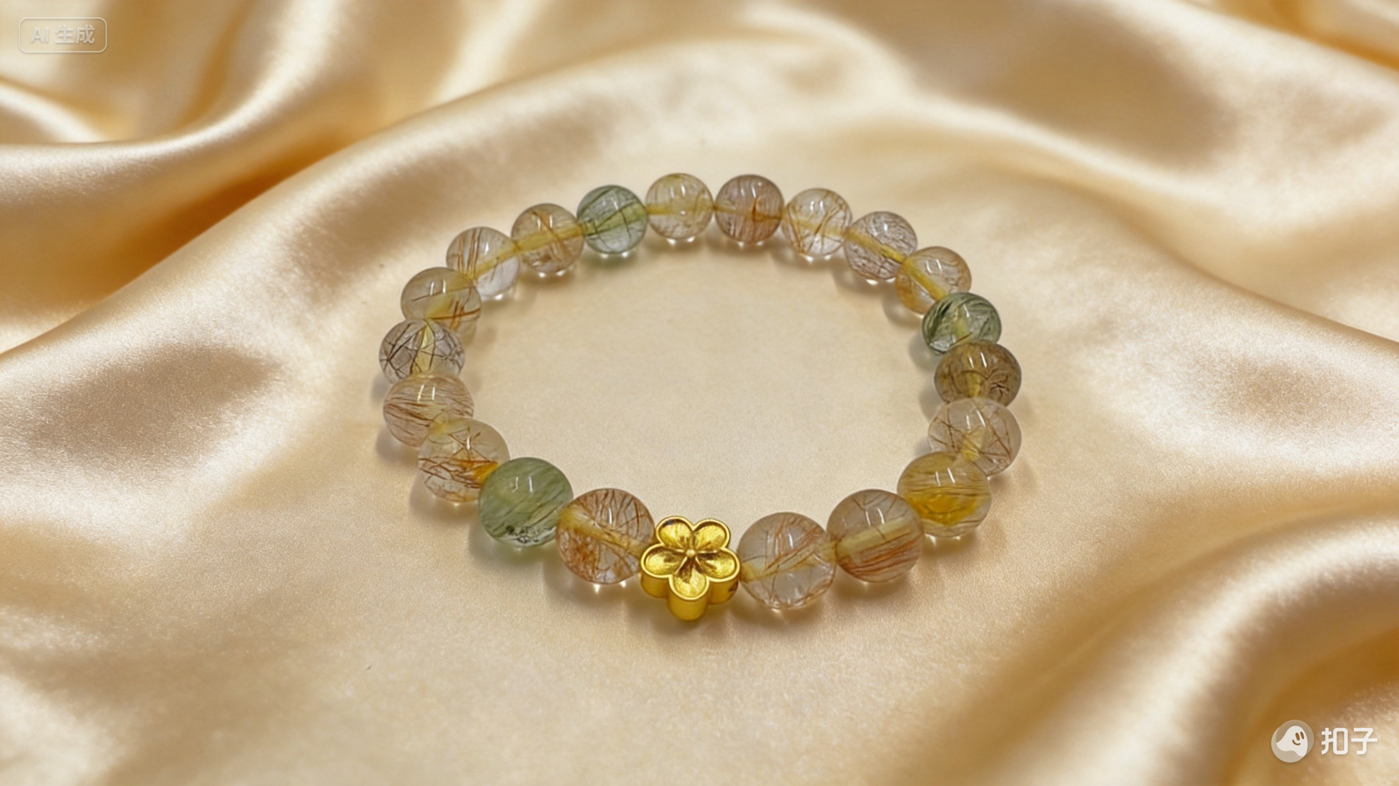 Rutilated Quartz Bracelet – Romance & Peach Blossom Luck