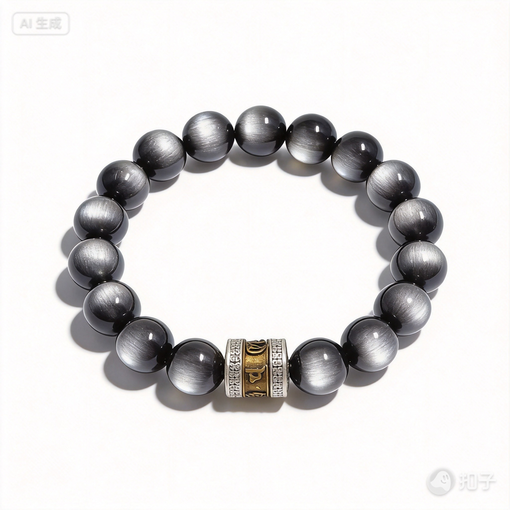Silver Sheen Obsidian Bracelet – Protection & Calming Energy