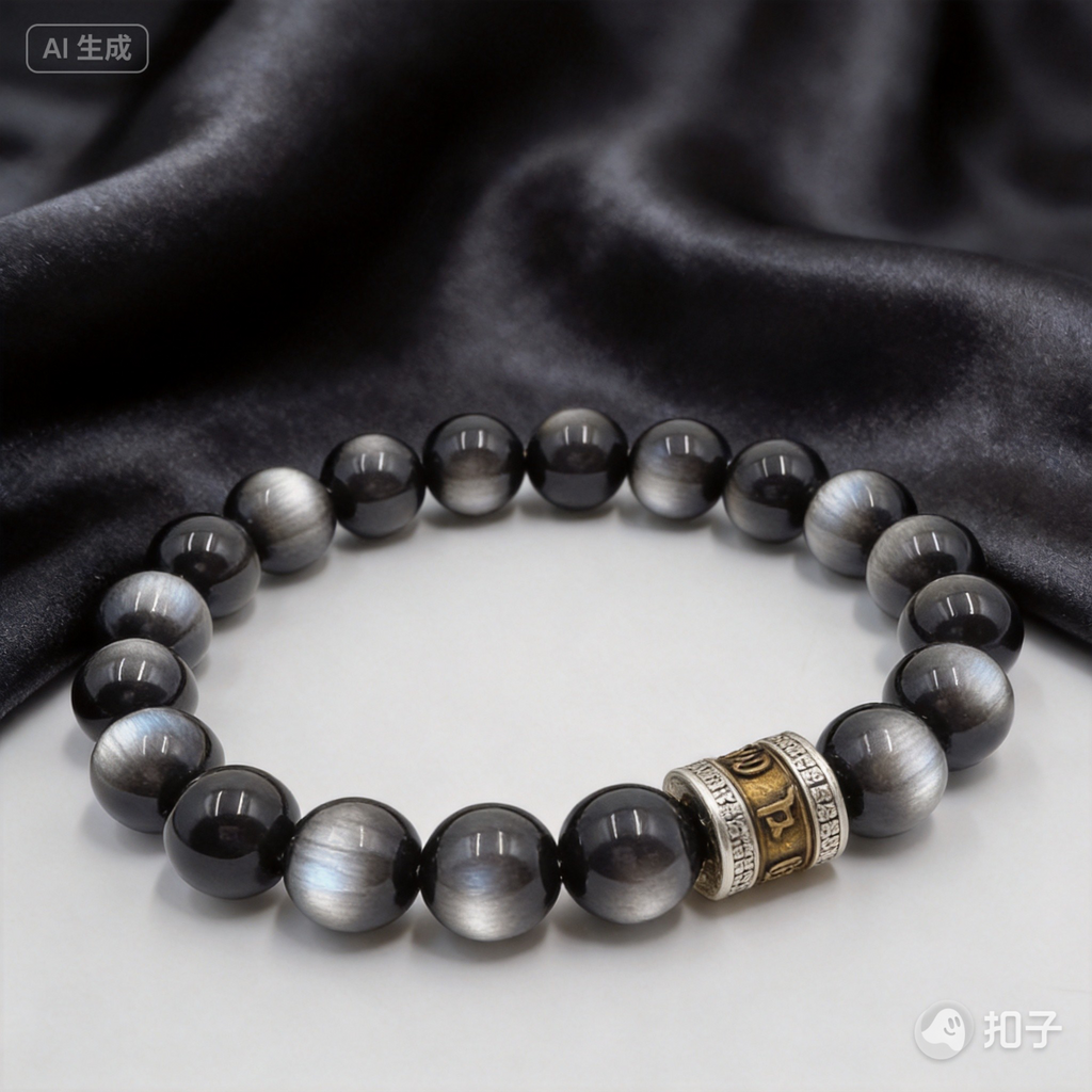 Silver Sheen Obsidian Bracelet – Protection & Calming Energy