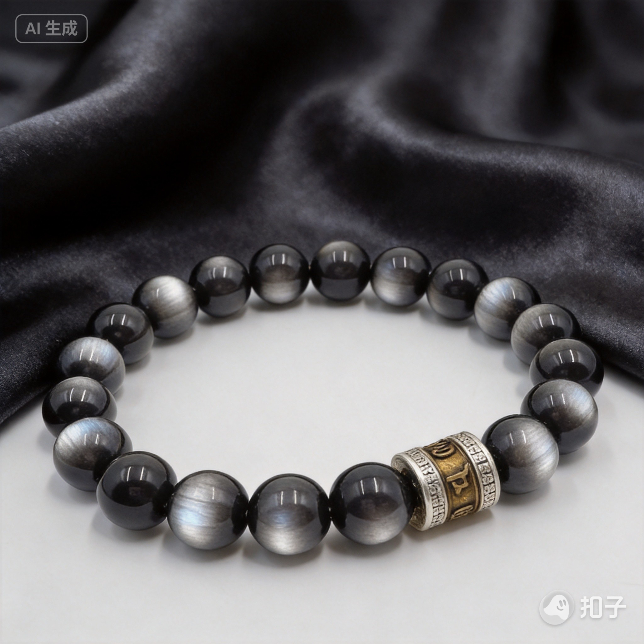 Silver Sheen Obsidian Bracelet – Protection & Calming Energy