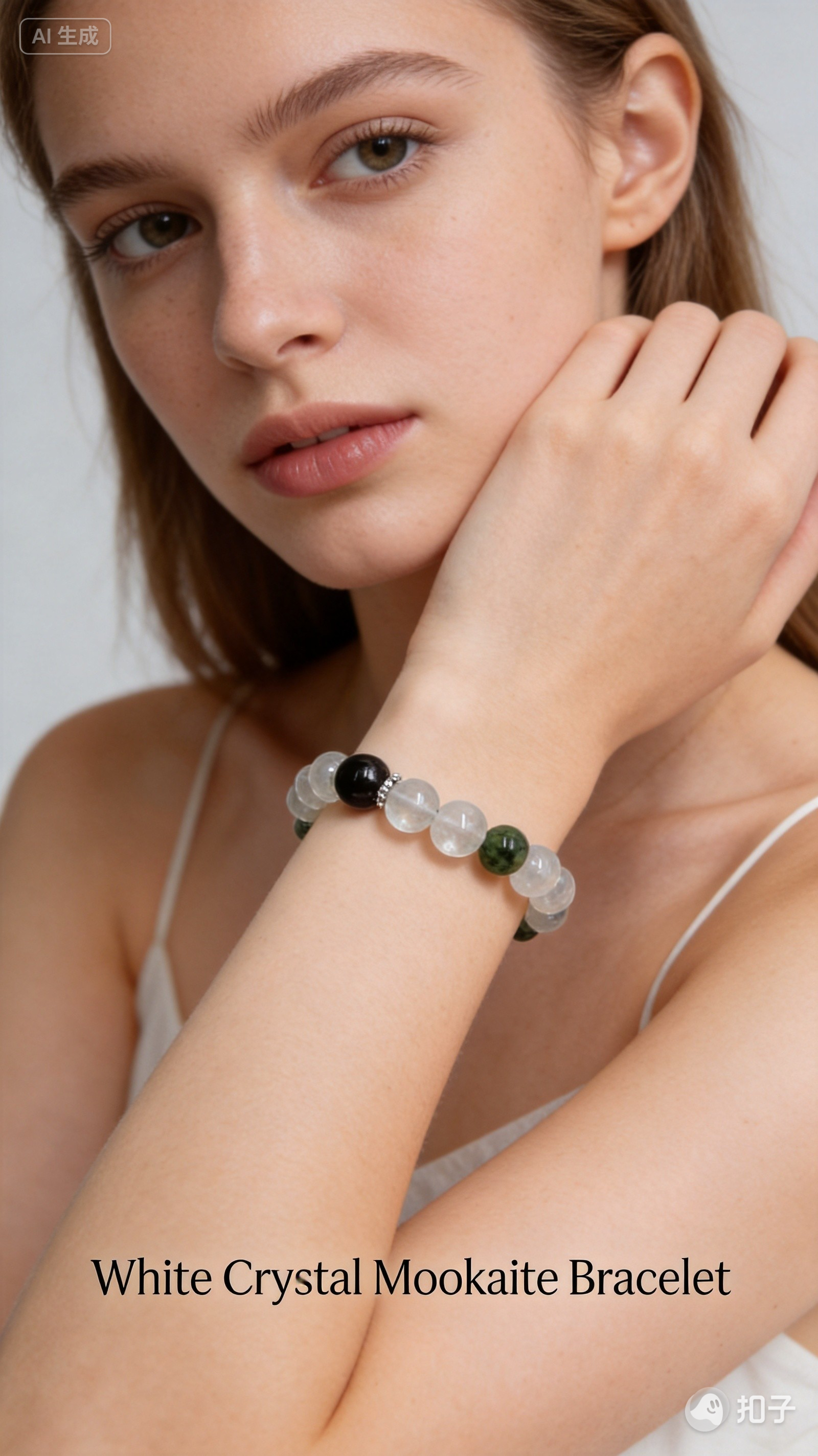 Green Rutilated & Azeztulite Bracelet – Growth & Prosperity