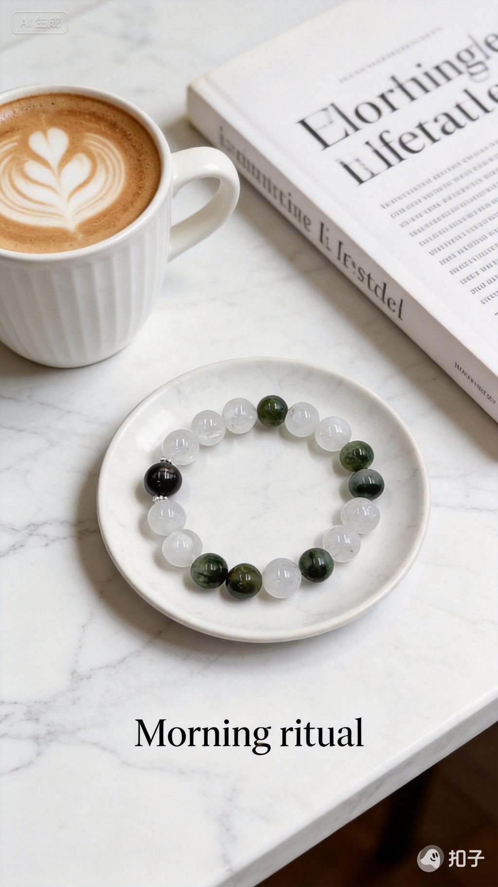 Green Rutilated & Azeztulite Bracelet – Growth & Prosperity