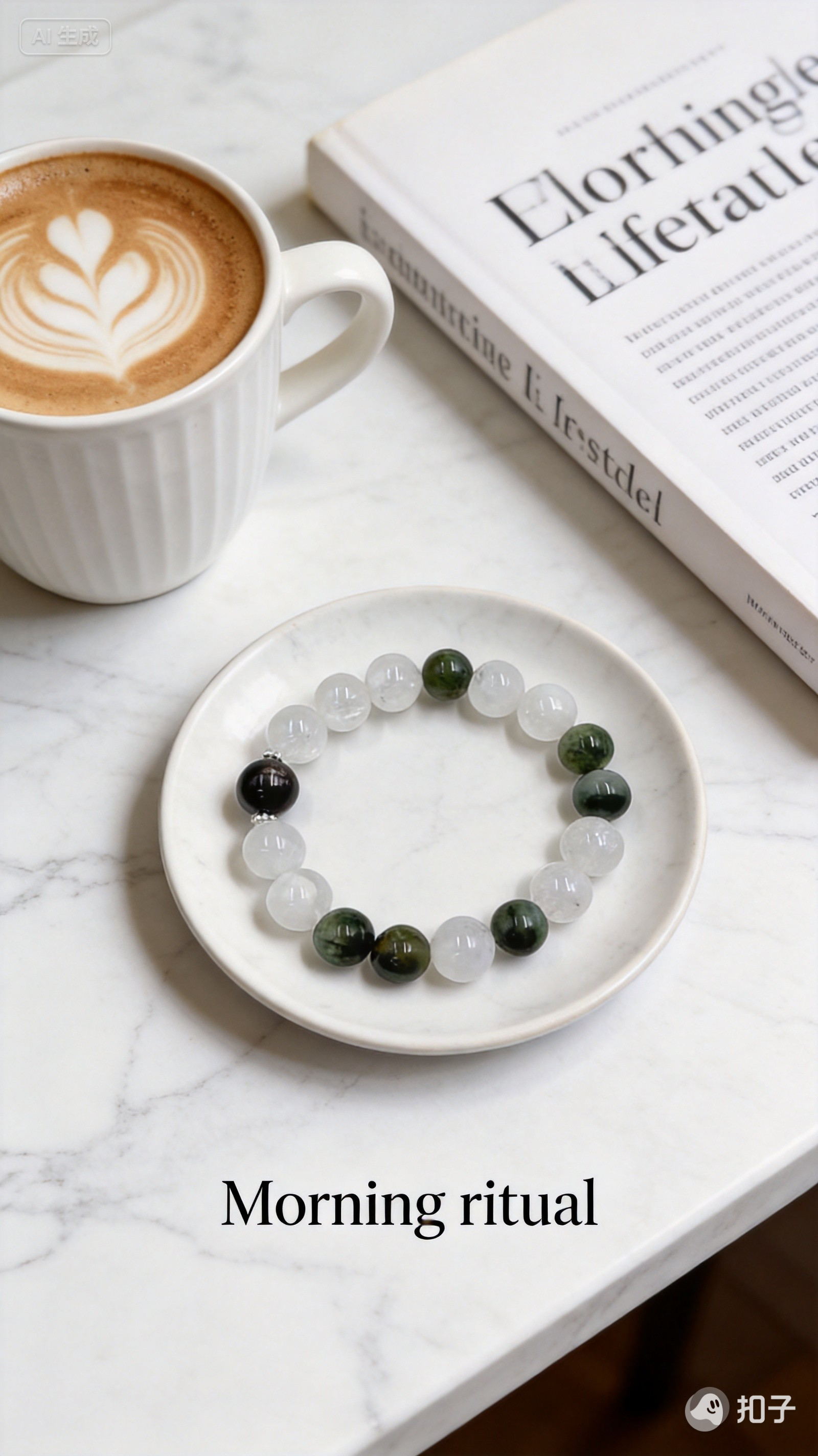 Green Rutilated & Azeztulite Bracelet – Growth & Prosperity