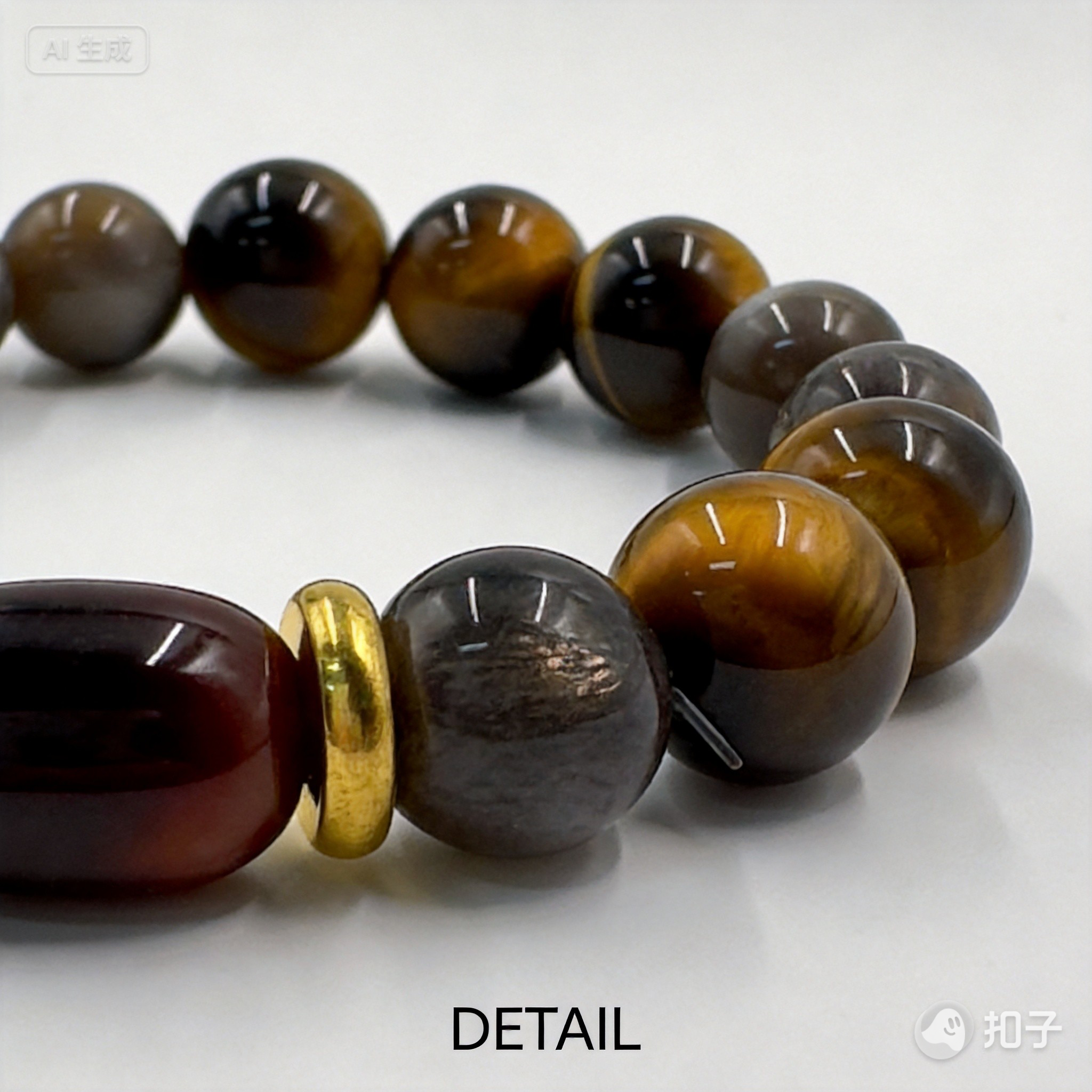 Tiger's Eye & Skeletal Quartz Bracelet – Insight & Power