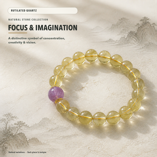 Citrine & Amethyst Bracelet – Wisdom & Mental Clarity – crystal meaning