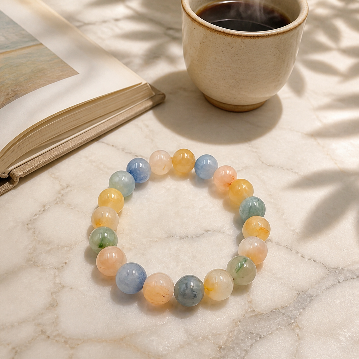 Rutilated Quartz Bracelet – Abundance & Vitality – lifestyle scene