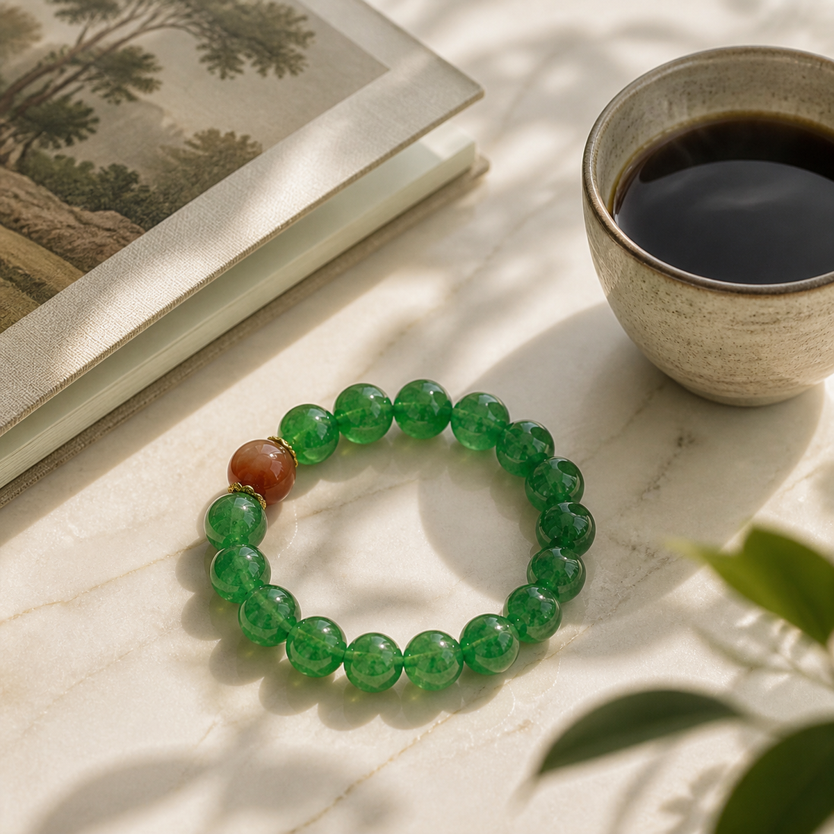 Strawberry & Red Rutilated Quartz Bracelet – Love & Connection – lifestyle scene
