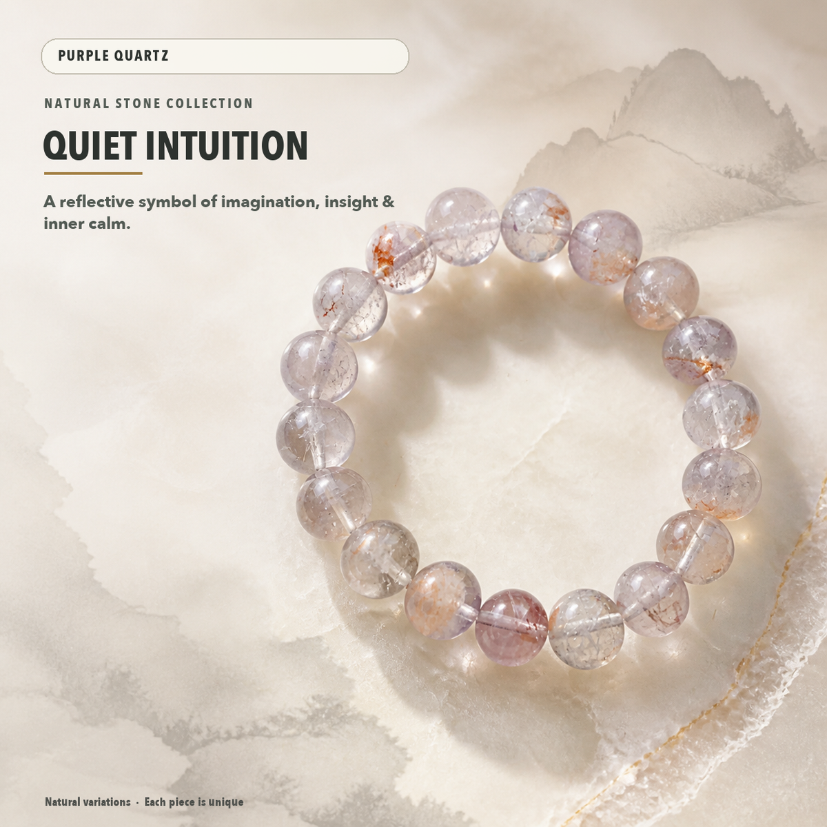 Pink-Purple Rutilated Quartz Bracelet – Dreams & Healing – crystal meaning