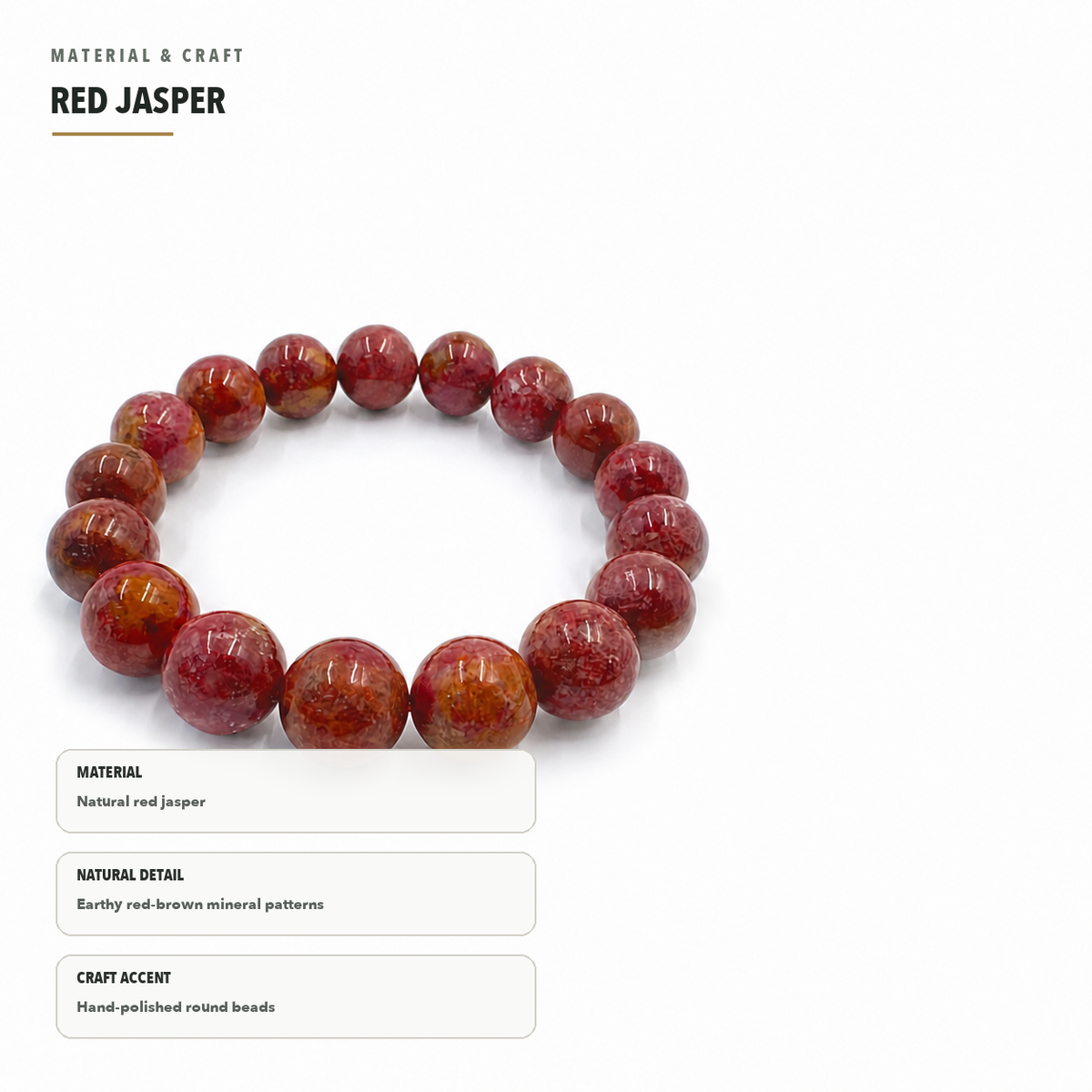 Rhodonite Bracelet – Emotional Strength & Healing – material details
