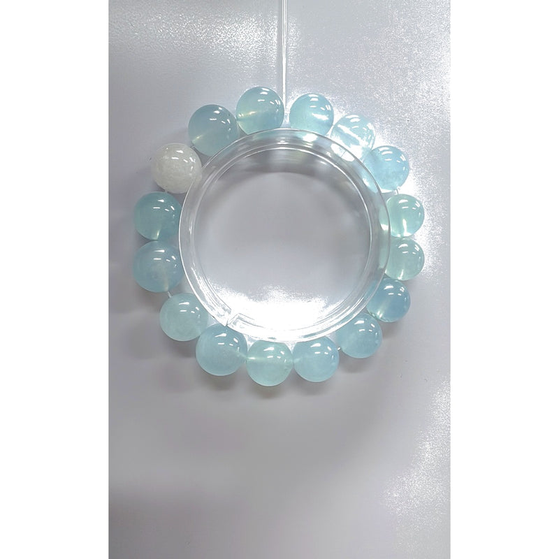 Aquamarine Crystal Bracelet for Anxiety | Throat Chakra · Calm · Communication