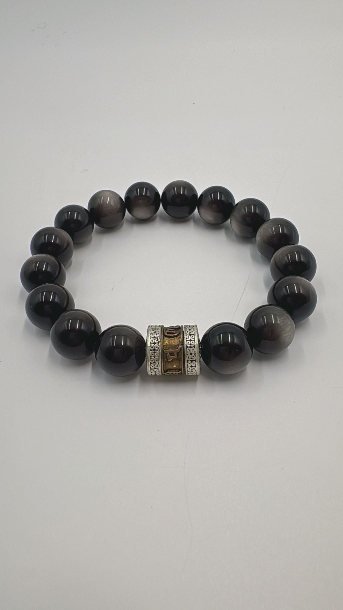 Silver Sheen Obsidian Bracelet – Protection & Calming Energy